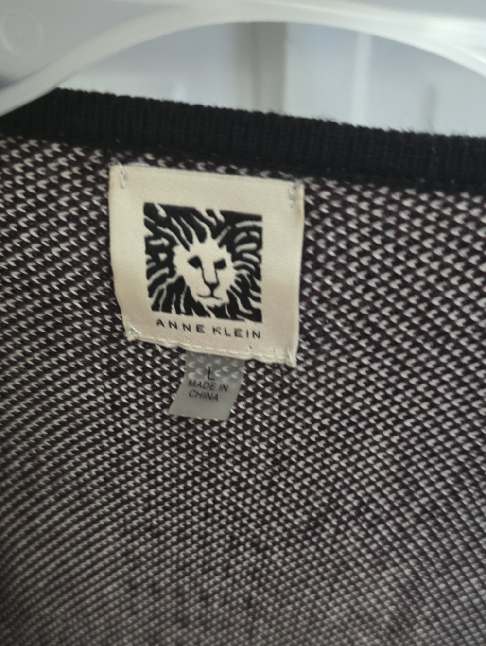 Womens Houndstooth Cardigan By Anne Klein. Excellent. Large - Picture 2 of 4